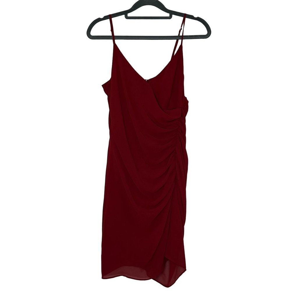 Rebecca Minkoff Kinsley Shirred Dress‎ Red Spaghetti Strap Size 0